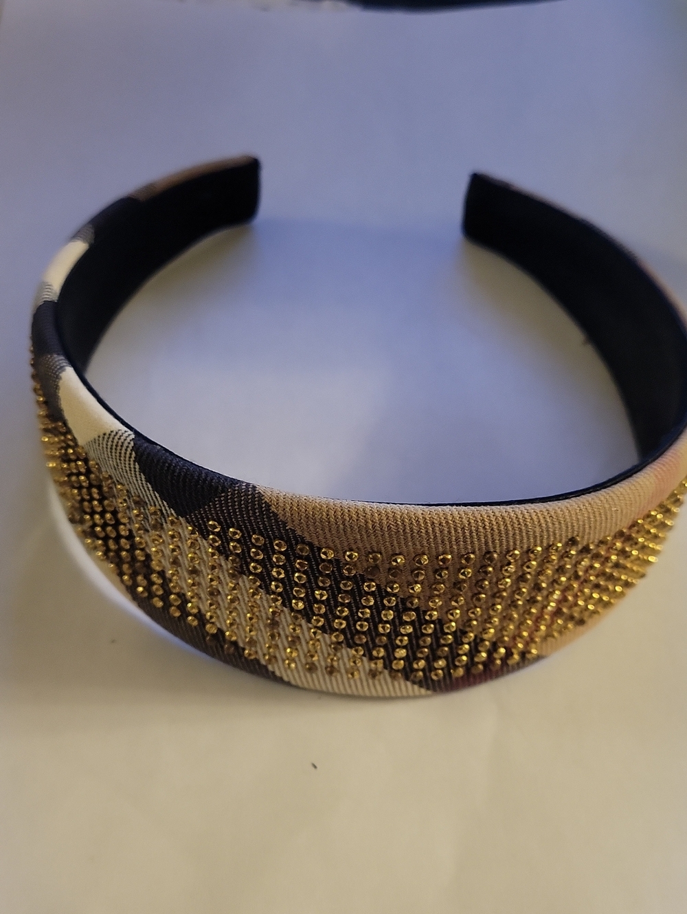 BURBERRY STUDDED HEADBAND NOVA CHECK